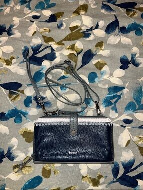 The Sak Navy and Gray Crossbody Wallet